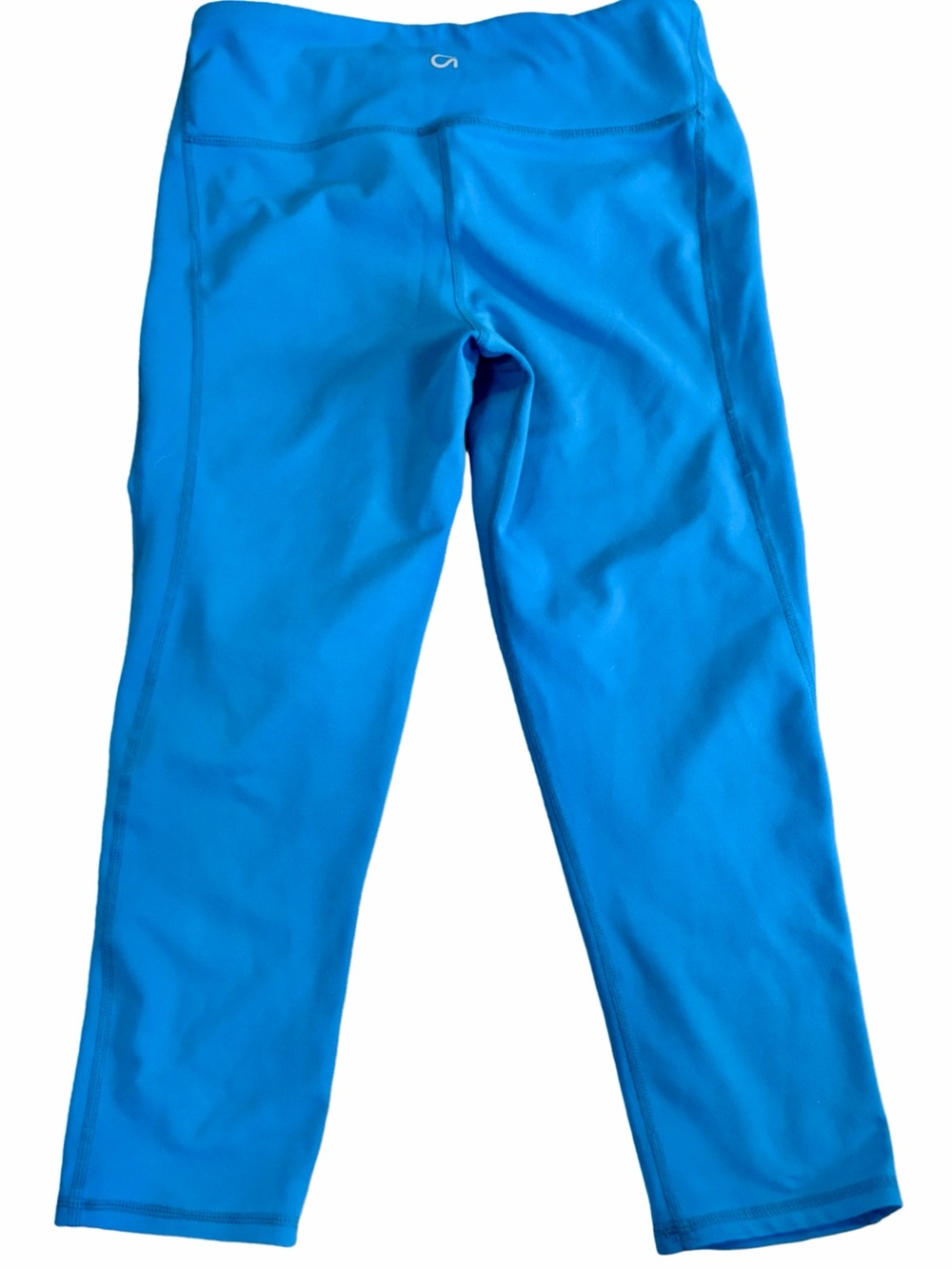 GapFit Bright Teal Cropped Leggings XS Athletic Workout Pants - Picture 2 of 8